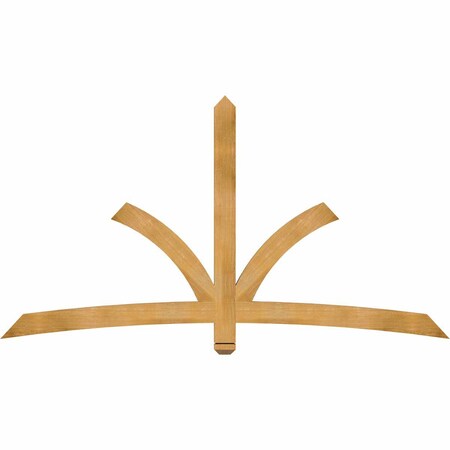 Ekena Millwork Davenport Rough Sawn Timber Gable Bracket, Western Red Cedar, 84"W x 45"H x 2"D x 4"F, 13/12 Pitch GBW084X45X0204DAV00RWR